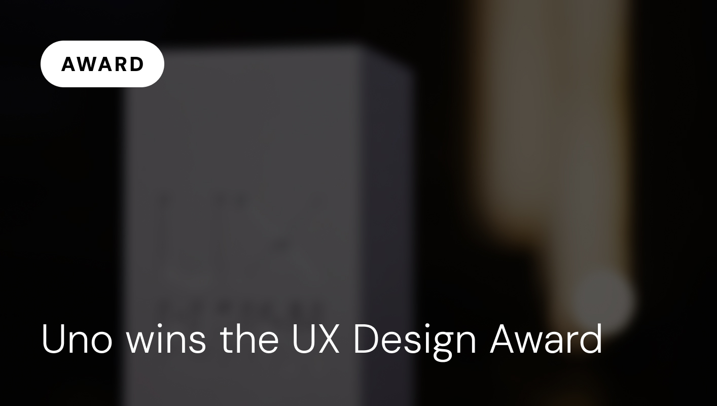 Uno wins the UX Design Award